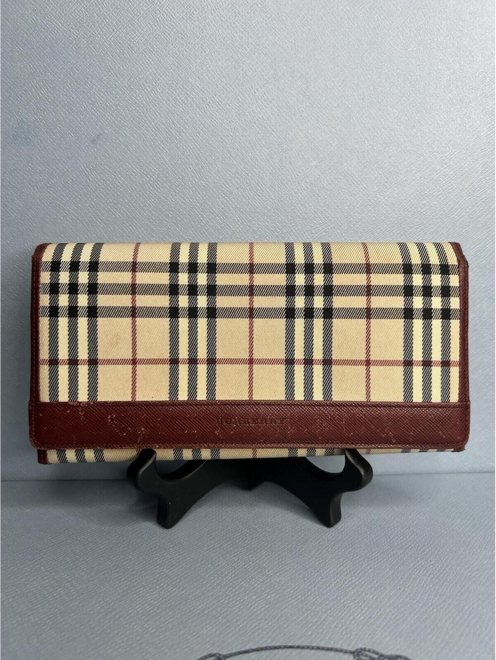 Burberry Plaid Long Wallet Purse Women Wallet Authentic